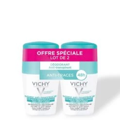 Vichy Roll-On Anti-Perspirant Deodorant No White Marks And Yellow Stains Set Of 2